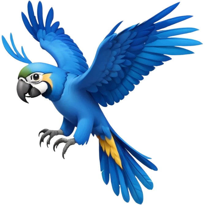 uma arara azul voando emoji