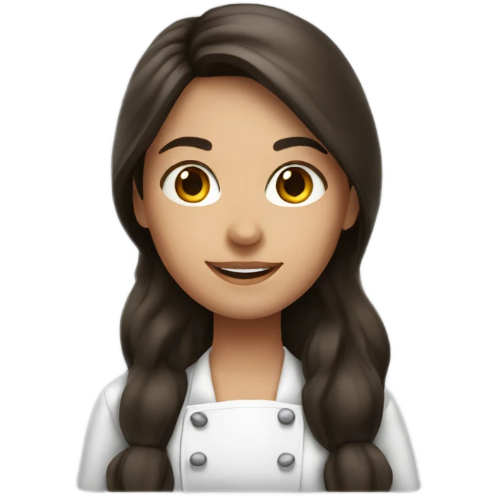 a brunette girl cooking  emoji