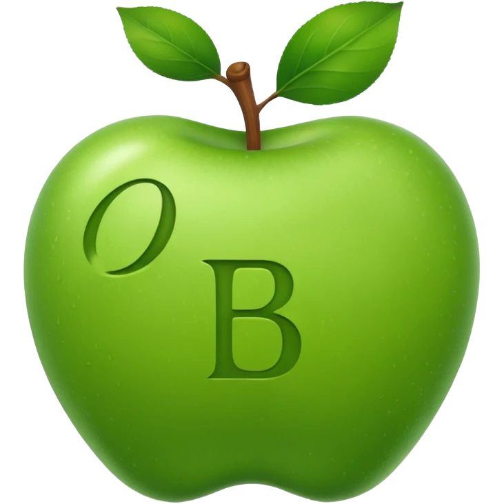 Empty apple like o with letter B in the midlle emoji