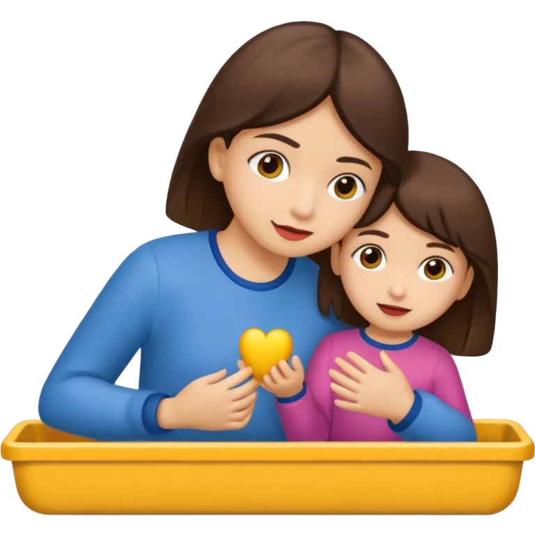 Una niña besando un niño en la boca emoji