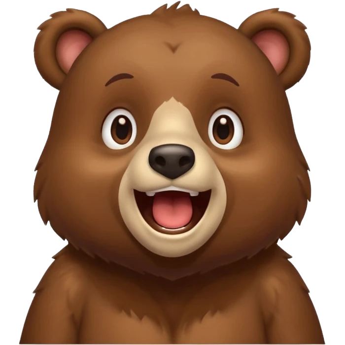 happy bear cute singing emoji