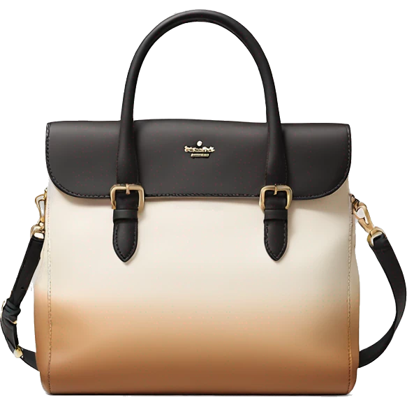 Realistic cream to tan ombre kate spade satchel purse.  emoji
