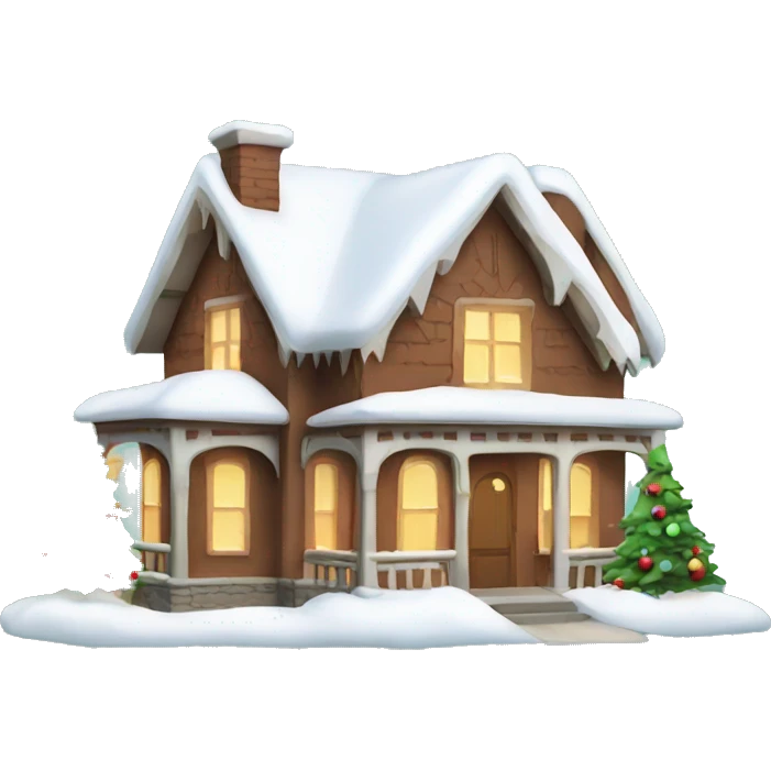 Christmas style house  emoji