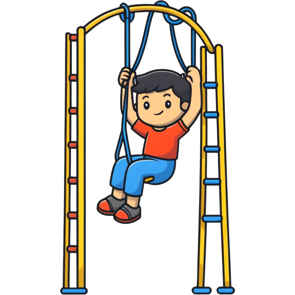 person climbing on a jungle gym emoji