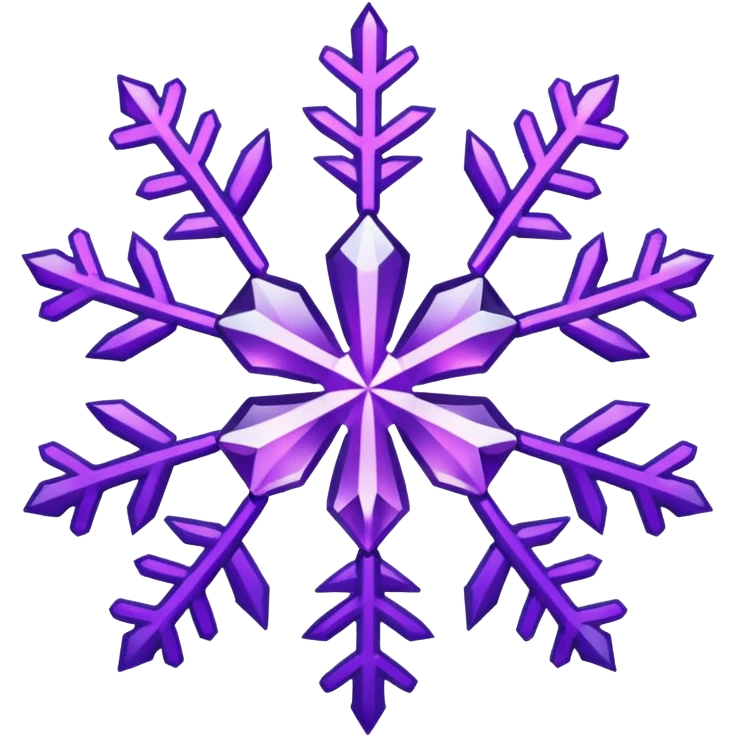 Purple snowflake emoji