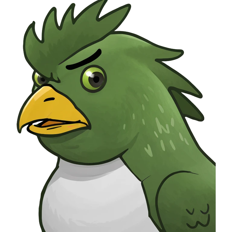 chicken with a mullet emoji