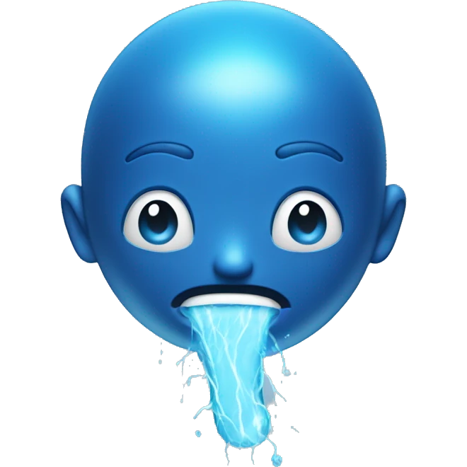 blue electro wate Pumping emojie emoji