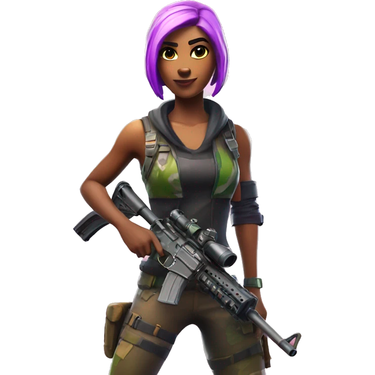 Fortnite Aura skin with sniper  emoji