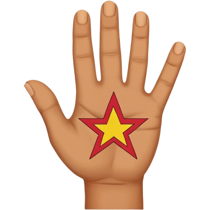 UNE PETITE MAIN COLORE DE DRAPEAU AMAZIGH emoji