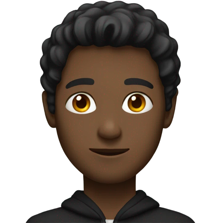 Man in a black hoodie  emoji