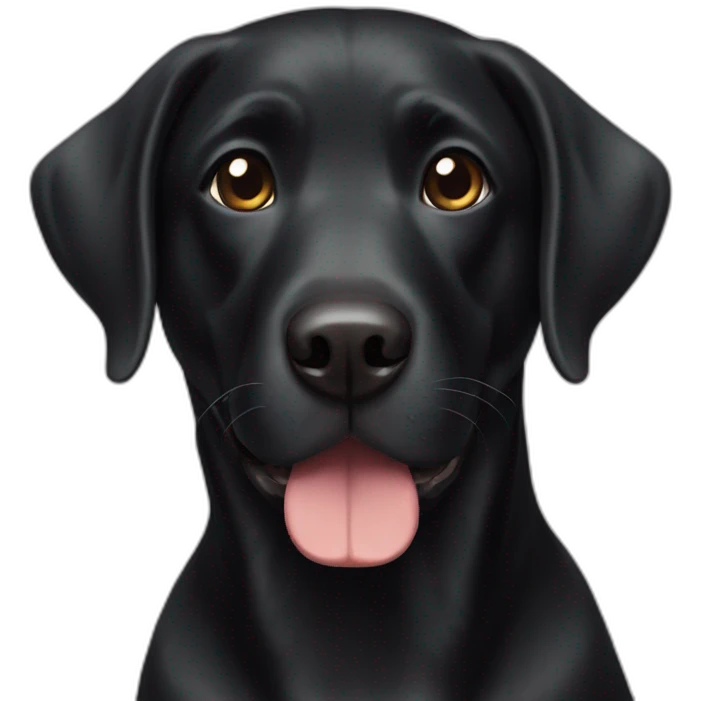 Black dog Labrador emoji