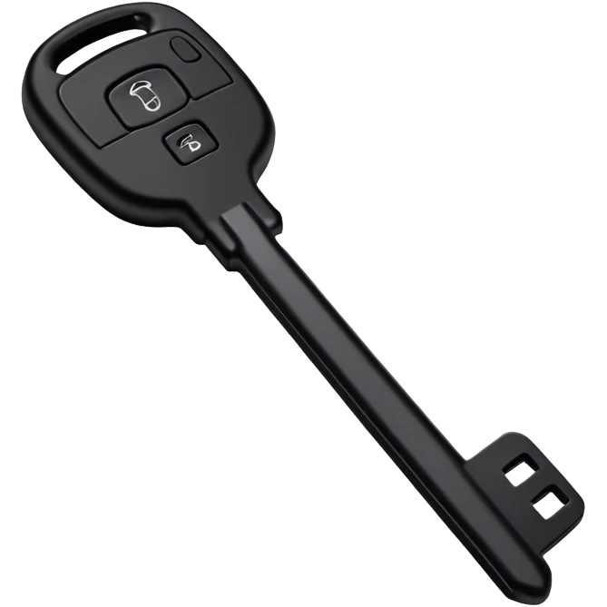 All black car key  emoji