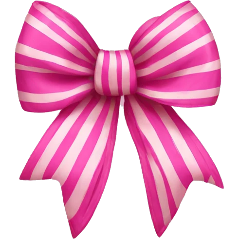 Pink striped bow emoji