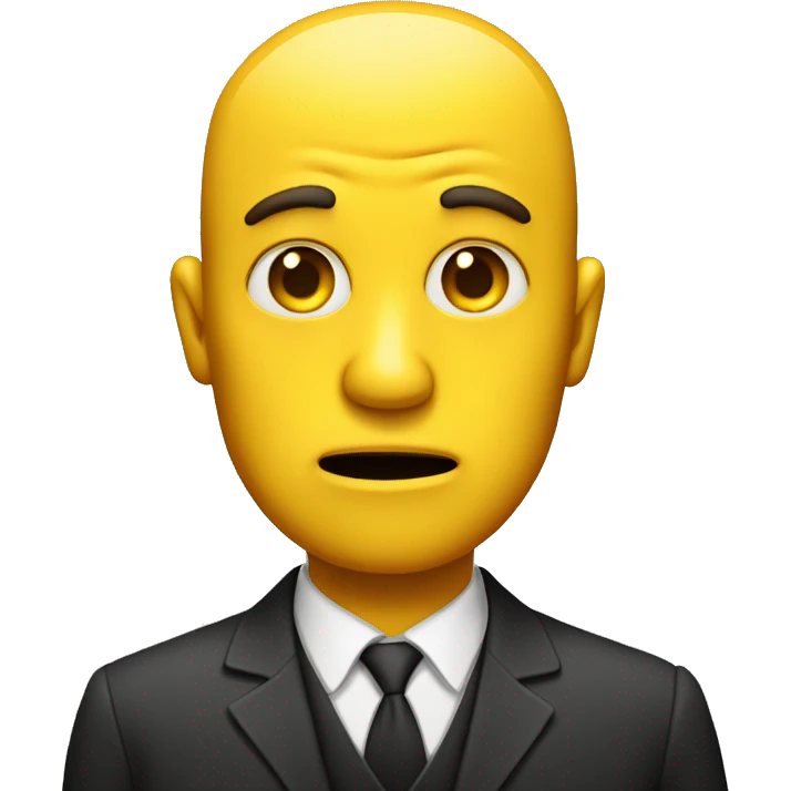 The classic yellow face emoji giving you a side eye emoji