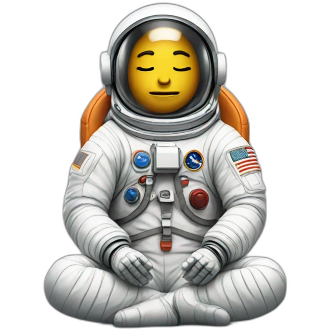 Astronaut meditating emoji