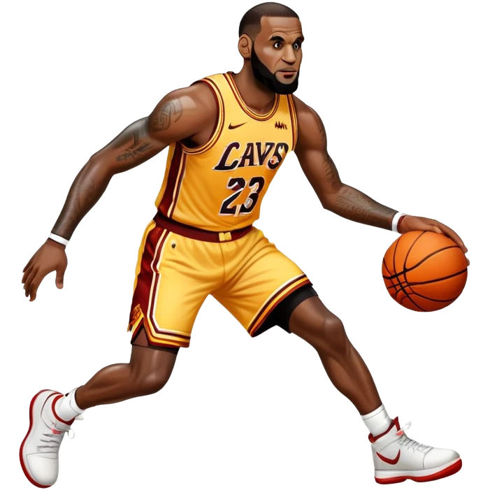 LeBron James playing basketball emoji