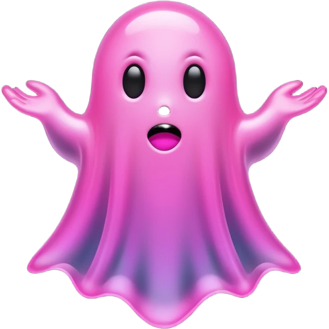Pink ghost emoji