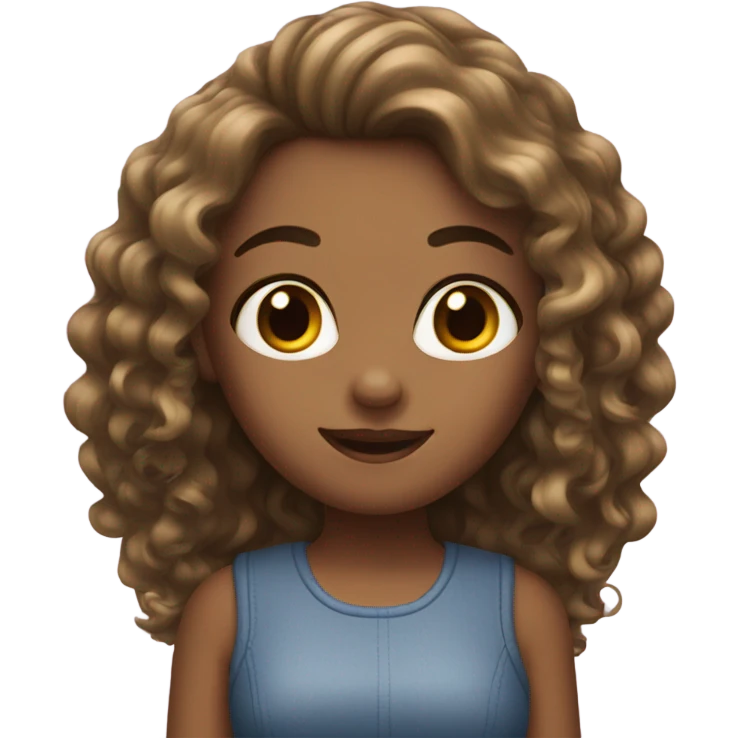 two girls with curly and straight hair emoji