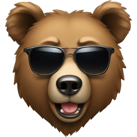 Bear with sunglasses  emoji