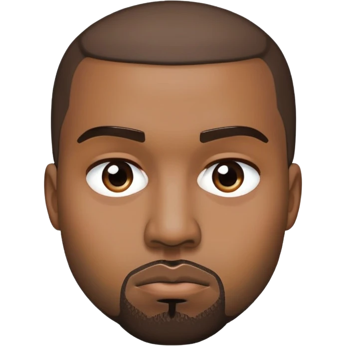 face inspired by Kanye West, neutral expression emoji