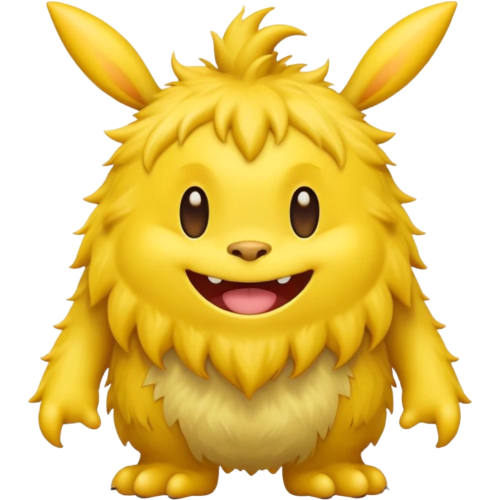 yellow happy little labubu monster  emoji