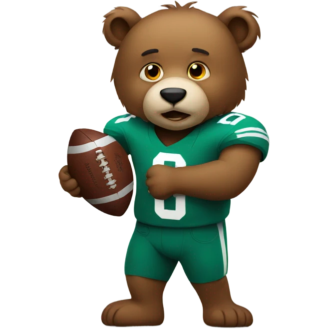 Bear with a football  emoji