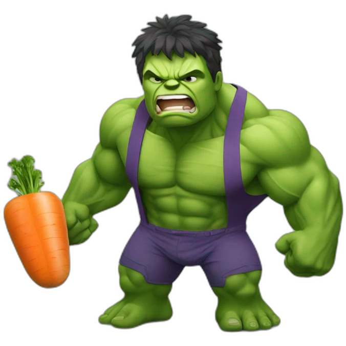 hulk with carrot emoji