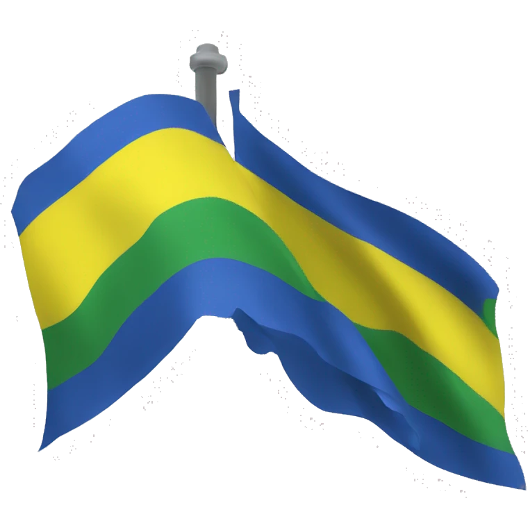 krakozhia flag blue yellow green horizontal emoji