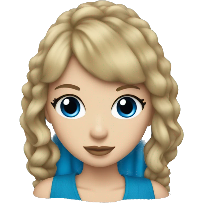 Taylor Swift with blue  emoji