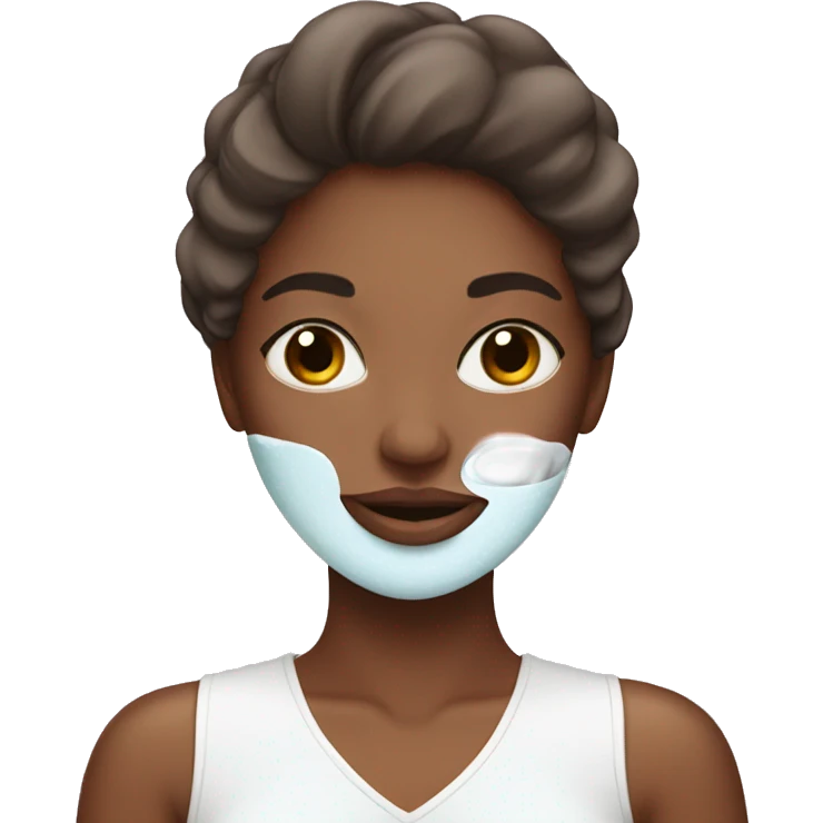 A girl doing skincare emoji