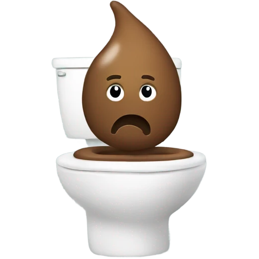 Poop in toilet emoji