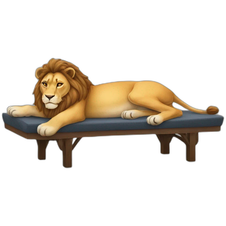 supine lion emoji