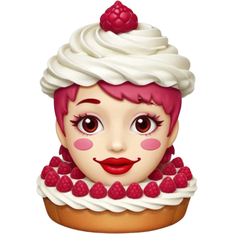 Raspberry torte human emoji
