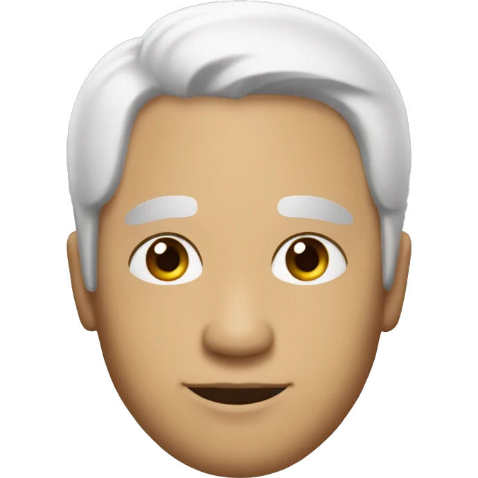 A latin man in his forties, black hair with some white hair  emoji