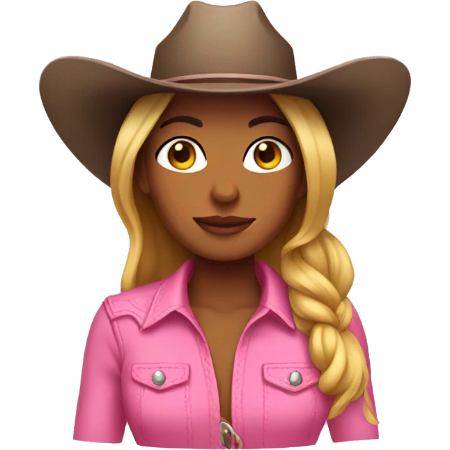 Pink cowgirl emoji