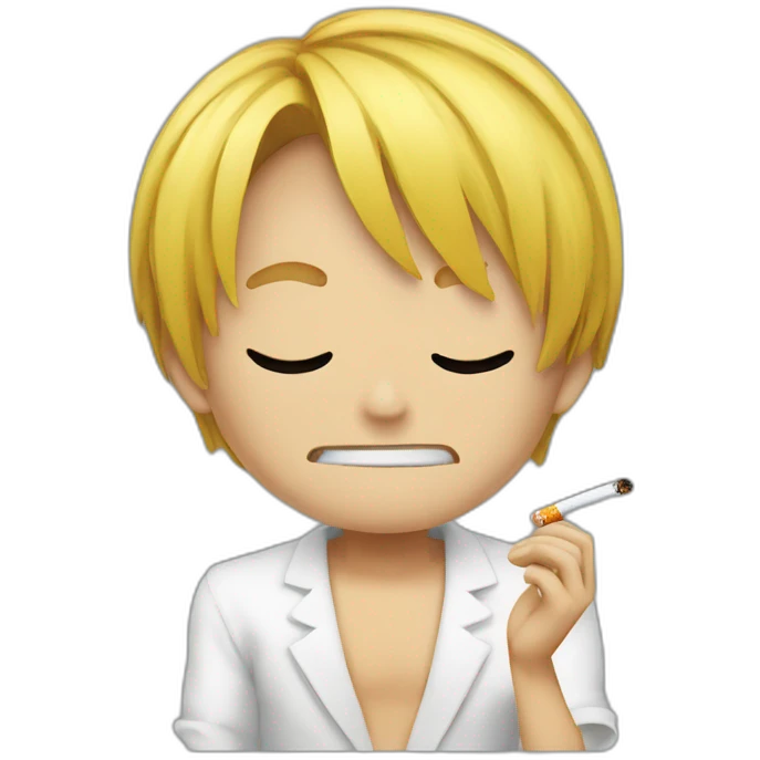 Sanji fumant une cigarette emoji