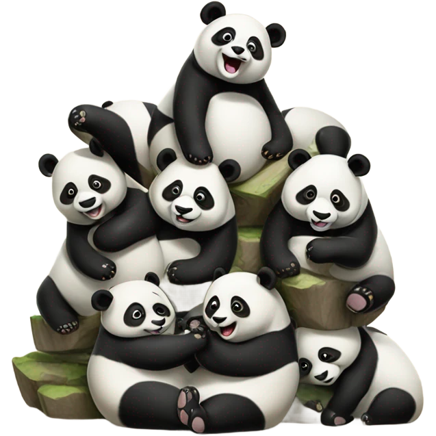 Panda stack tower emoji
