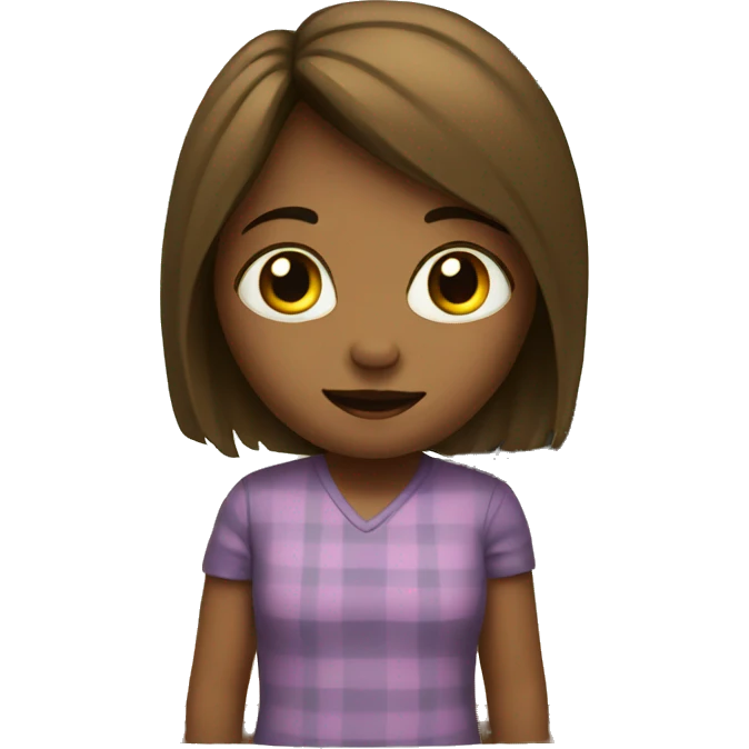 Girl at home with tv emoji