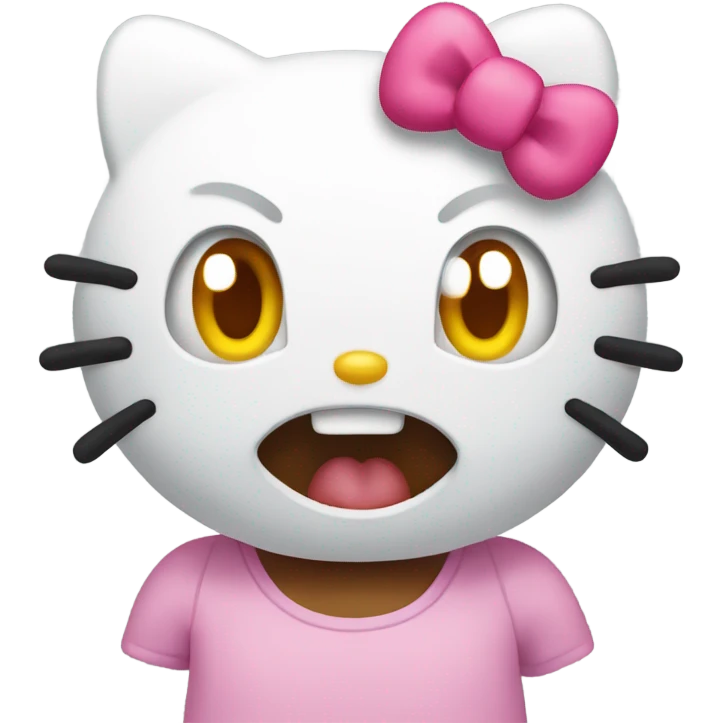 Hello kitty shocked emoji