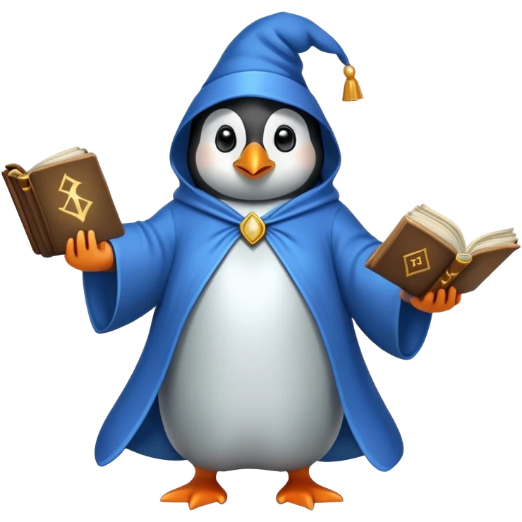 Penguin Wizard emoji