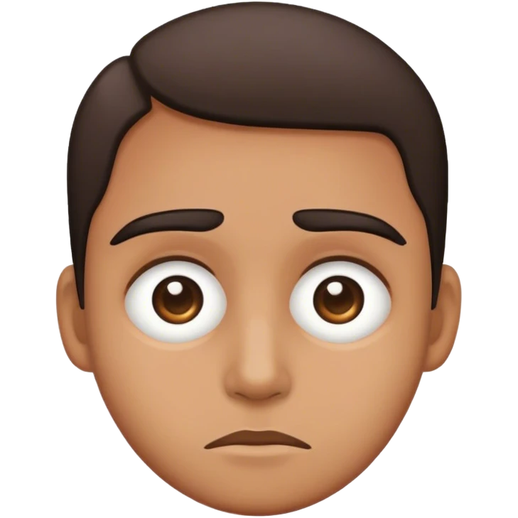 Cara de cansado com olheira emoji