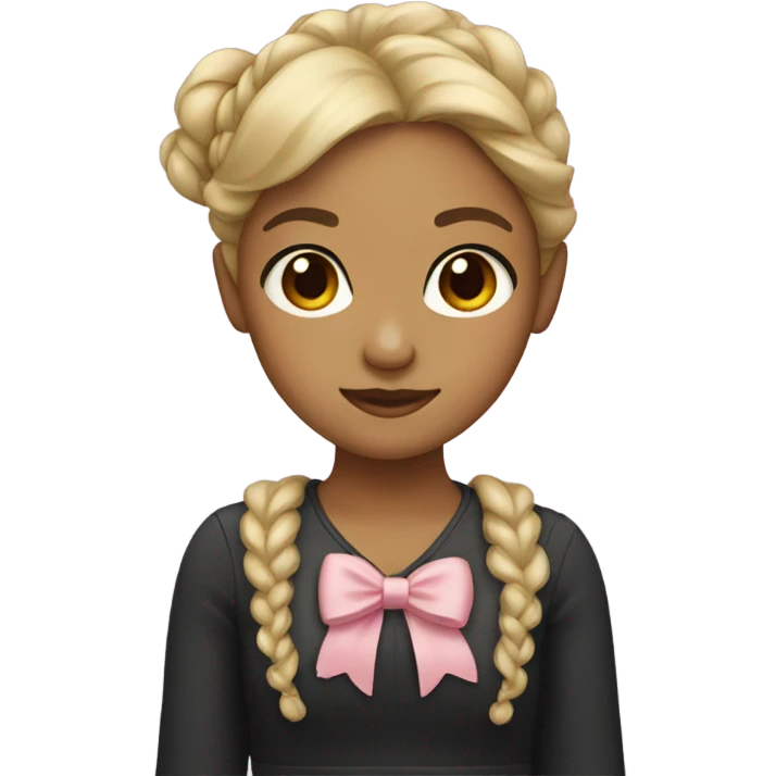 girl with bow and light skin emoji