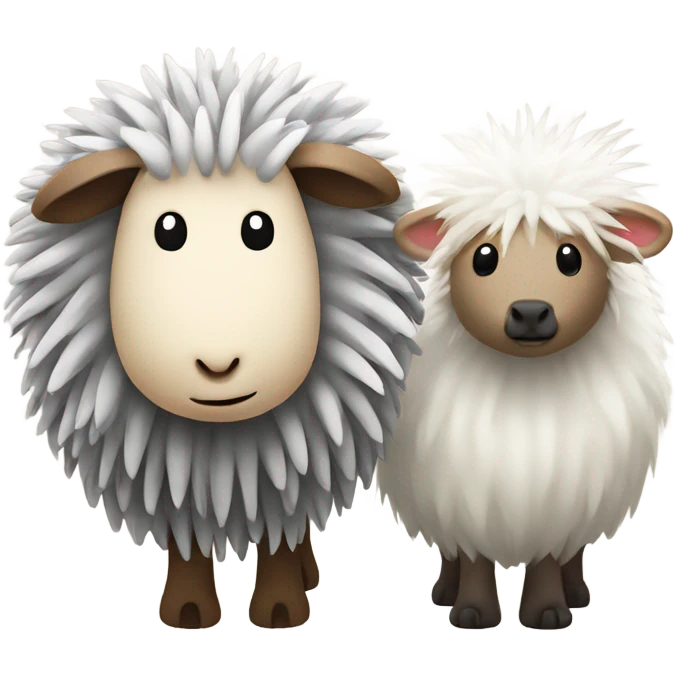 Friendly Sheep and porcupine emoji