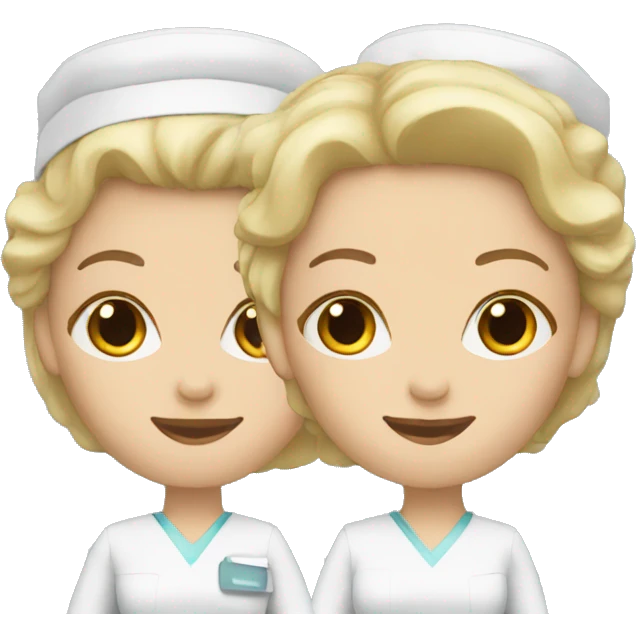 trio white female nurses emoji