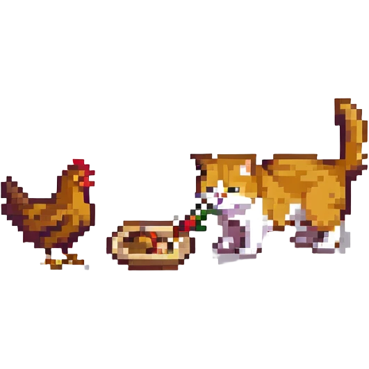 cat eating chicken emoji