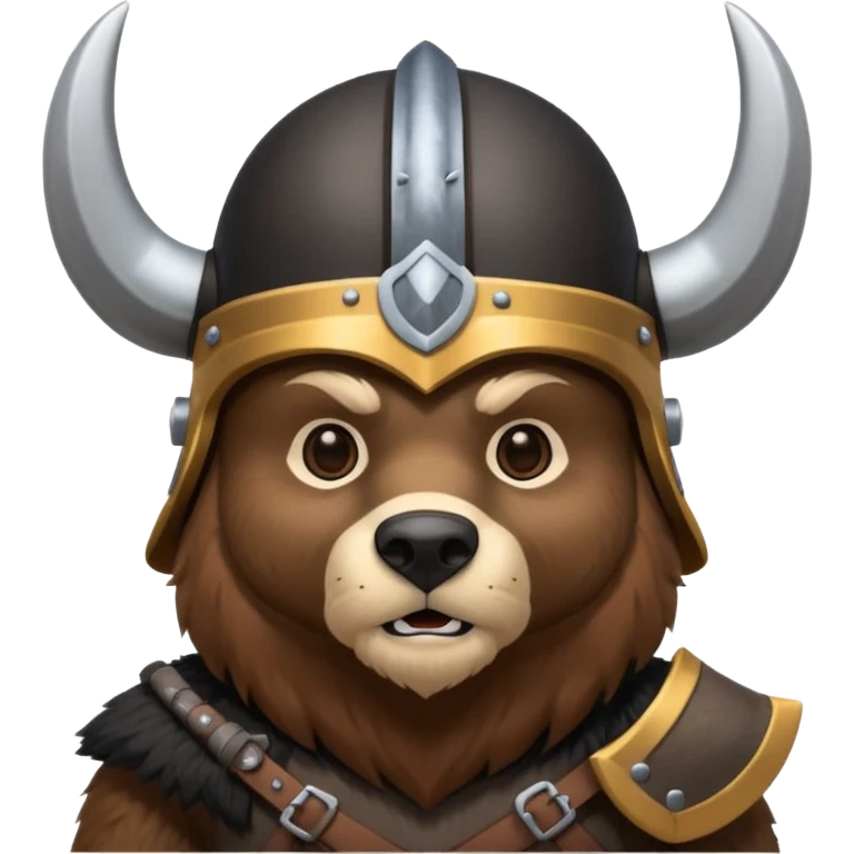 black bear viking emoji