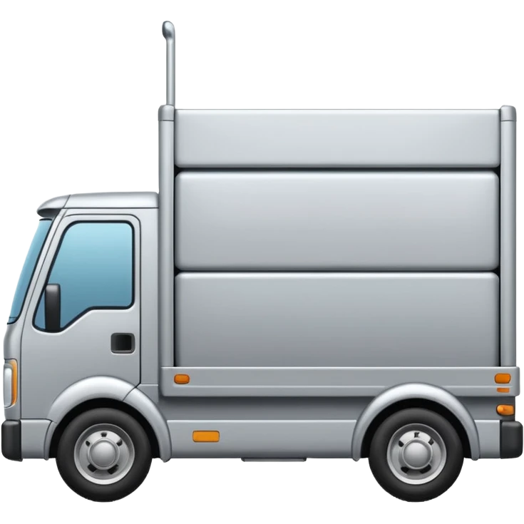 emoji of delivery truck with empty open cargo area emoji