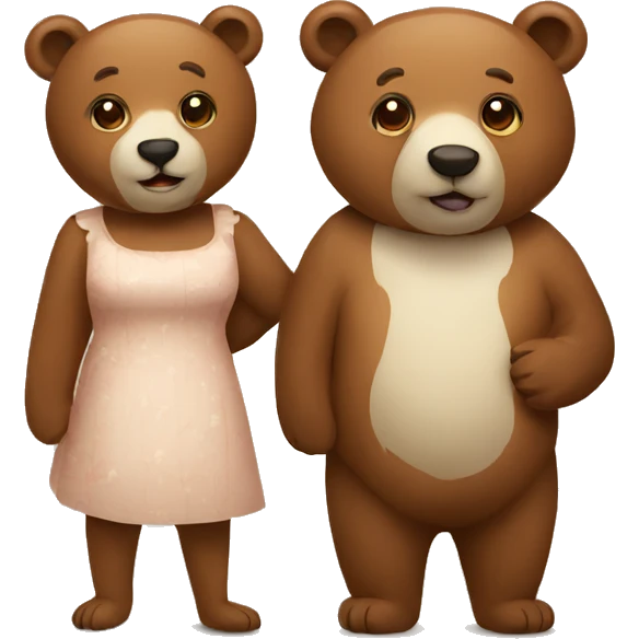 bear animal couple emoji