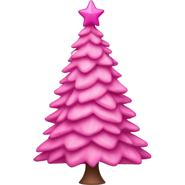 Pink Christmas tree  emoji