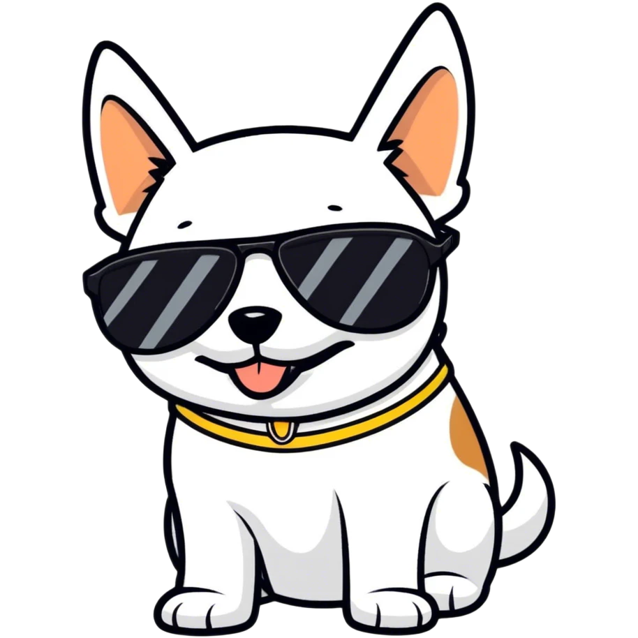 Dog wearing sunglasses  emoji